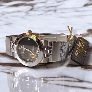 NOS Philip Persio Watch Mens Stainless Steel 38mm Polished Brushed Date Quartz